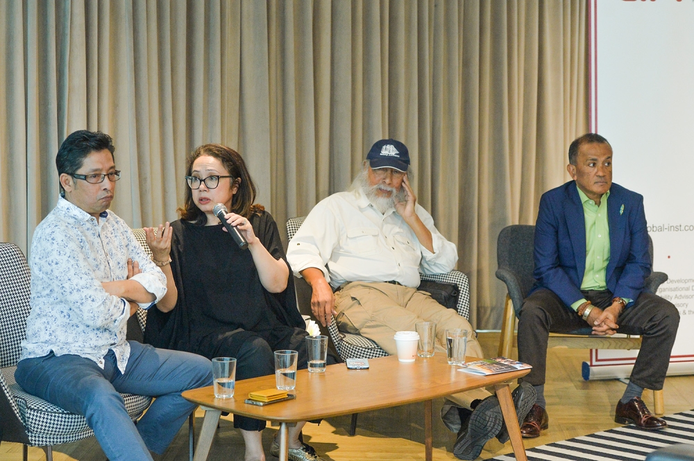 Speakers debate during the ‘Now Everyone Prospers (NEP) Forum: The impact of Race-Based Rent-Seeking on Malaysia’s development’ in Kuala Lumpur February 23, 2023. — Picture by Miera Zulyana