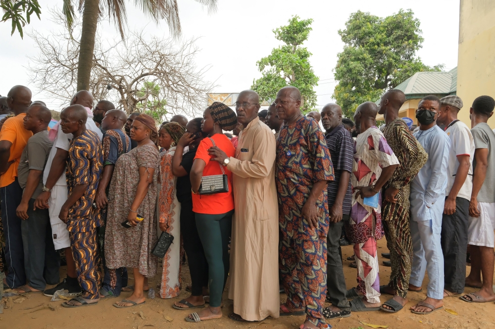 People wait to cast their votes during Nigeria’s Presidential election, in Lagos, Nigeria February 25, 2023. — Reuters pic