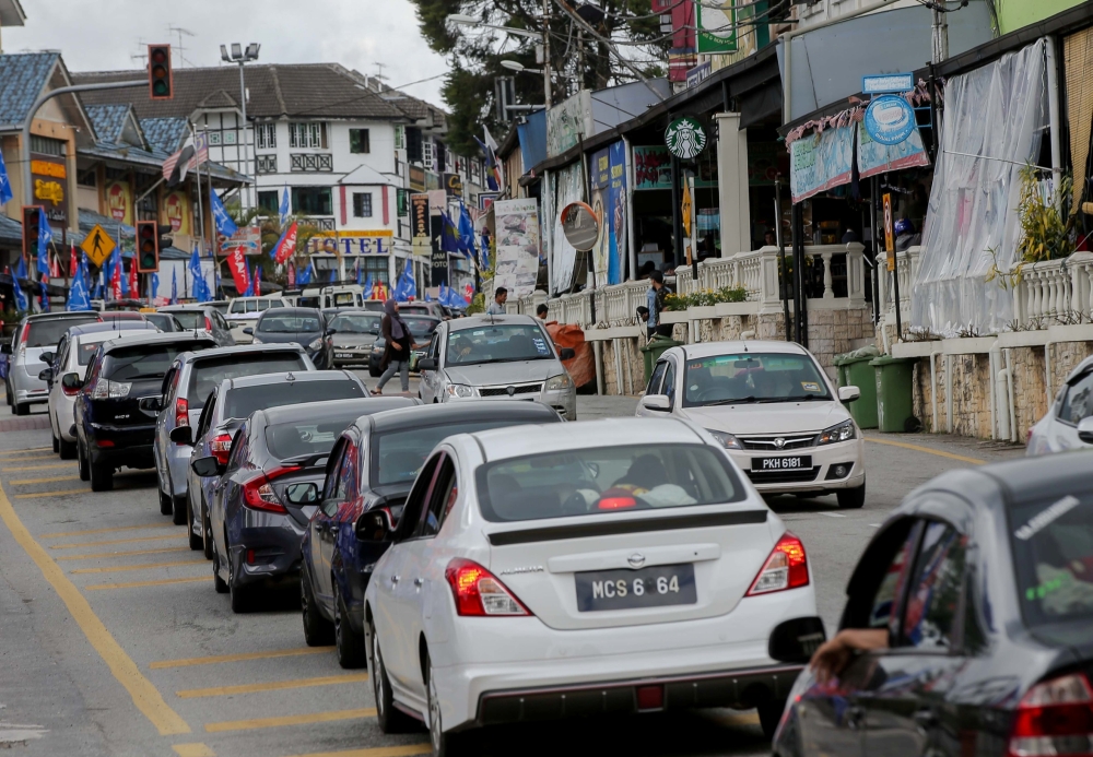Congestion (in Cameron Highlands) often occurs on weekends and during school holidays. — Picture by Farhan Najib