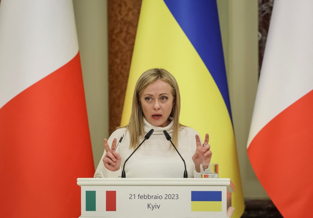 Italian Prime Minister Giorgia Meloni ' expressed 'deep sorrow' for the lives lost in the shipwreck. — Reuters pic