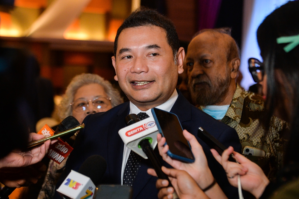 Minister of Economy Rafizi Ramli speaks during Forum Alumni PTD at Kuala Lumpur February 28, 2023. — Picture by Miera Zulyana