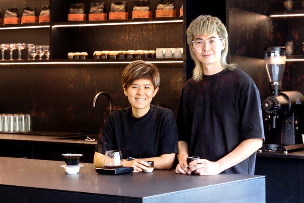 The couple behind Afloat Coffee Roaster: Loo Choy Leng and Jimmy Leong.