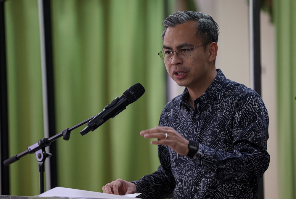 Communications and Digital Minister Fahmi Fadzil speaks at the launch of a 26-episode drama entitled 'Cyber999' at Angkasapuri in Kuala Lumpur March 2, 2023. — Bernama pic