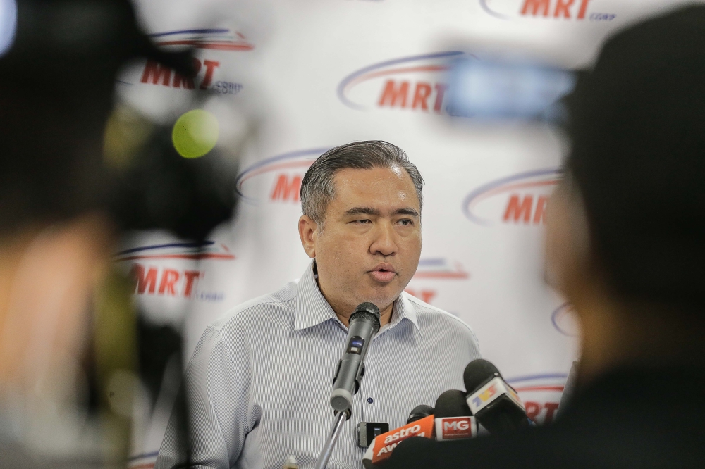Phase two of the Mass Rapid Transit Putrajaya Line (MRT2) will begin operating on March 16, Transport Minister Anthony Loke announced today. — Picture by Sayuti Zainudin
