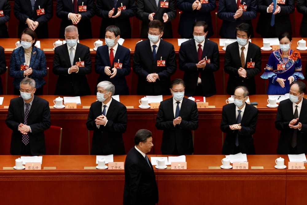 Chinese President Xi Jinping arrives for the opening session of the Chinese People’s Political Consultative Conference (CPPCC) at the Great Hall of the People in Beijing, China March 4, 2023. — Reuters pic