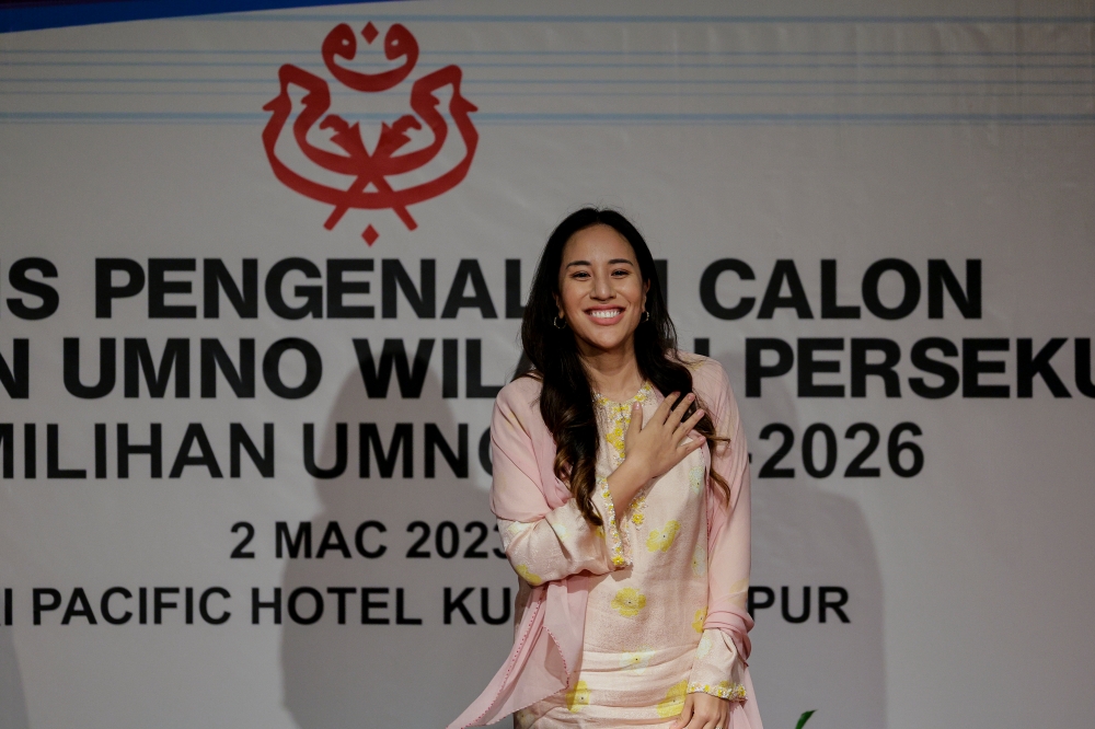 Nooryana Najwa Najib has thrown her hat into the ring to be the next Lembah Pantai Puteri Umno chief. — Bernama pic