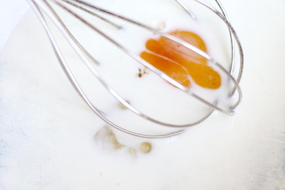 Whisk all the ingredients for the batter together till well combined.