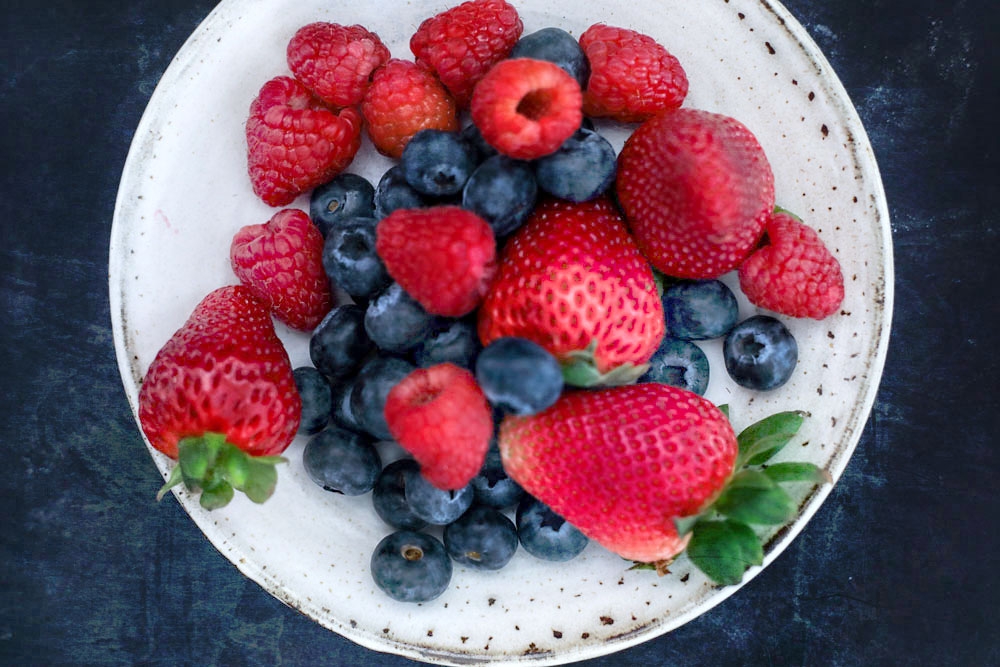 Use a varied mix of whatever berries are in season.