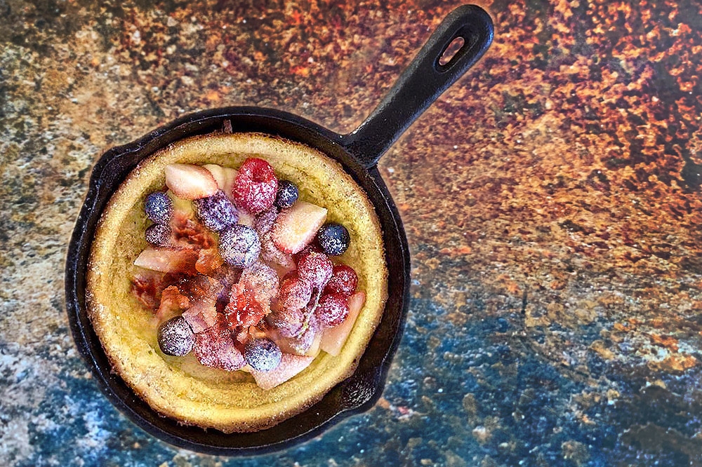 A Dutch baby is basically a pancake in a skillet.