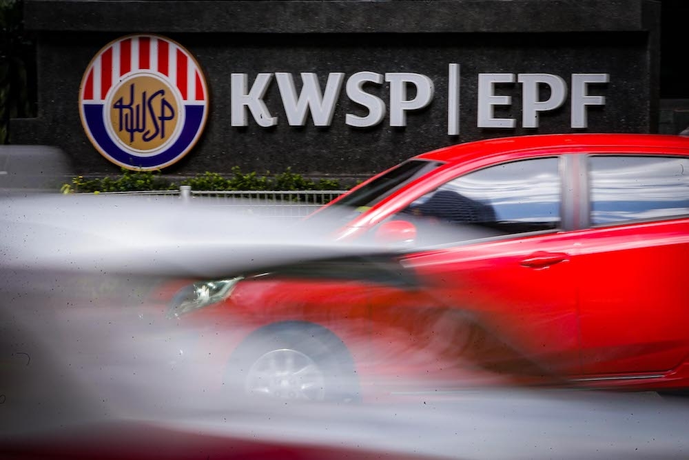 The Employees Provident Fund (EPF) logo is seen at its headquarters on Jalan Raja Laut January 22, 2020. — Picture by Hari Anggara
