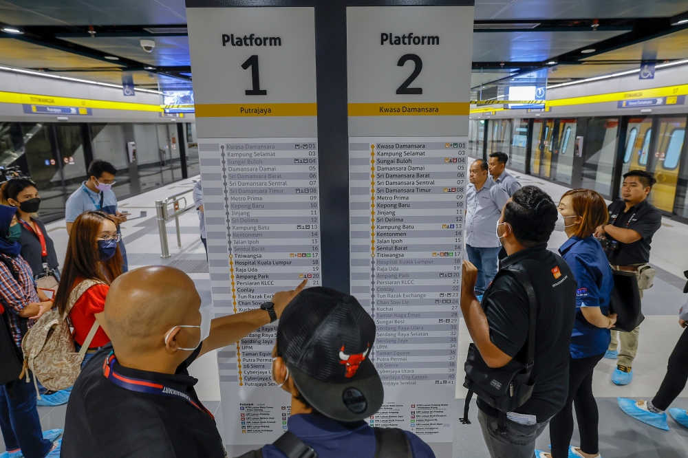 The Mass Rapid Transit (MRT) Putrajaya Line Phase Two which will be operational on March 16 is expected to reduce congestion, especially on roads and highways leading to Kuala Lumpur city centre. — Bernama pic
