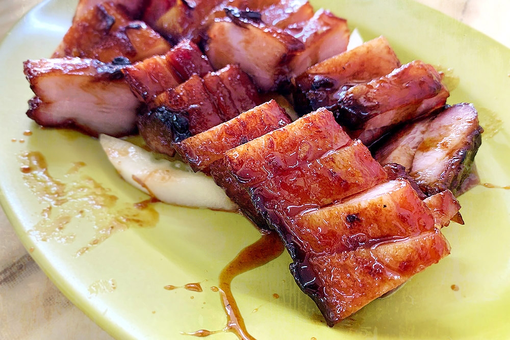 The luscious 'char siu' (caramelised barbecued pork) at Wong Kee Chicken Rice in Section 17, PJ. – Pictures by Kenny Mah