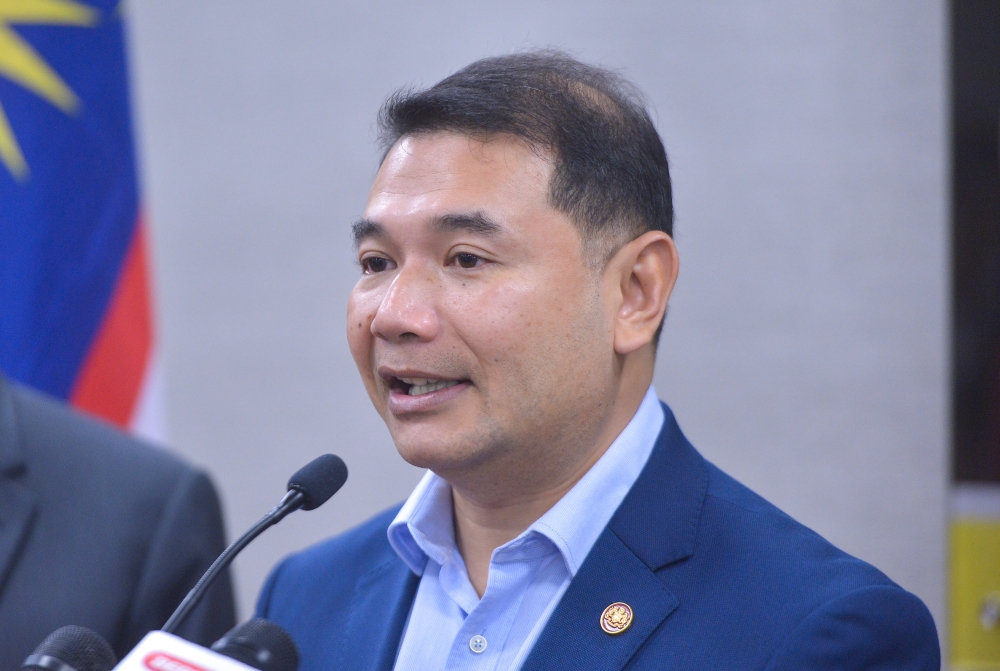 Minister of Economy, Rafizi Ramli speaks during a press conference at Parliament House in Kuala Lumpur, March 14,2023. Picture by Shafwan Zaidon