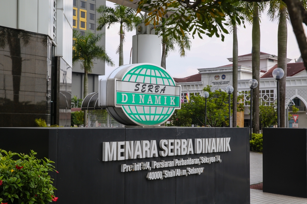 The Serba Dinamik logo is seen at its headquarters in Shah Alam May 14, 2022. — Picture by Yusof Mat Isa