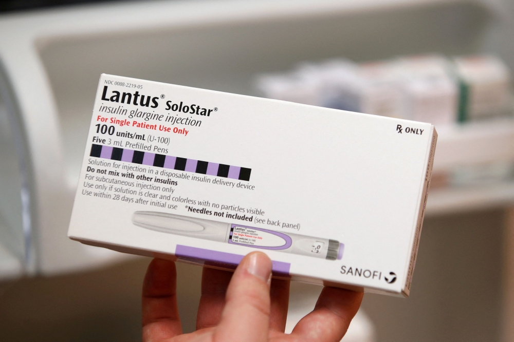 Sanofi said it will also extend its US$35 out-of-pocket pricing programme to all patients with commercial insurance using Lantus.— Reuters pic