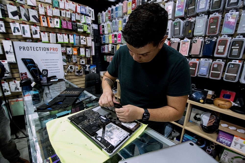 According to the American Chemical Society, as little as five per cent of the world’s lithium-ion batteries are thought to be recycled. — AFP pic