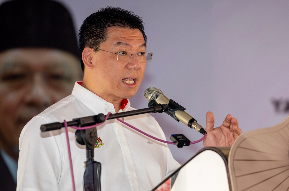 Local Government Development Minister Nga Kor Ming speaks at the launch of Pasar Tok Kenali in in Binjai, Kota Baru March 19, 2023. — Bernama pic