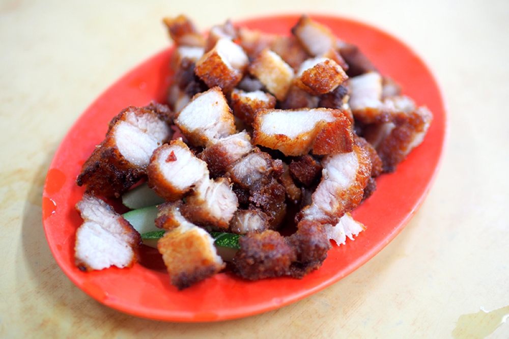 Who can resist deep fried pork belly marinated with 'nam yue'.