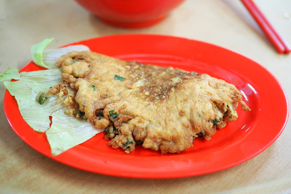The minced meat omelette may not look much but it has a fluffy texture and tastes good.