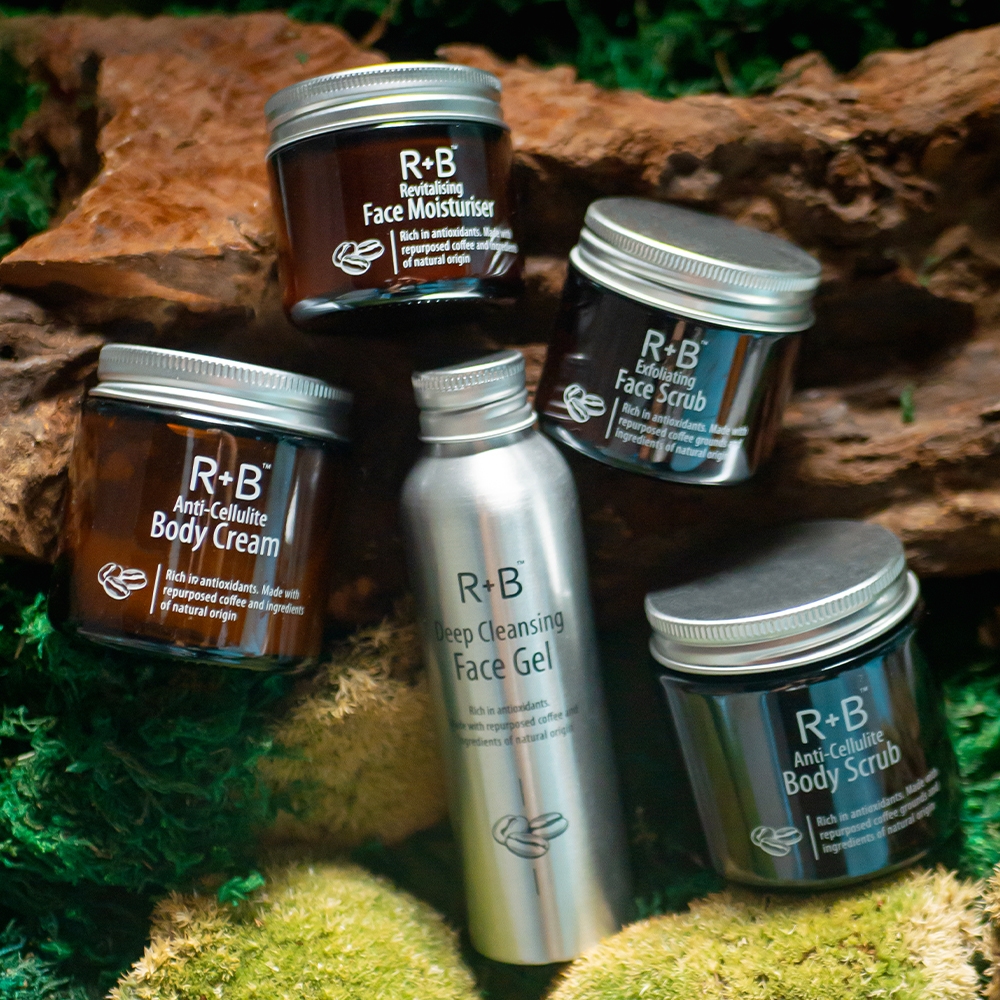 Products from R+B use repurposed coffee grounds as its key component, along with other natural ingredients. — Picture courtesy of R+B