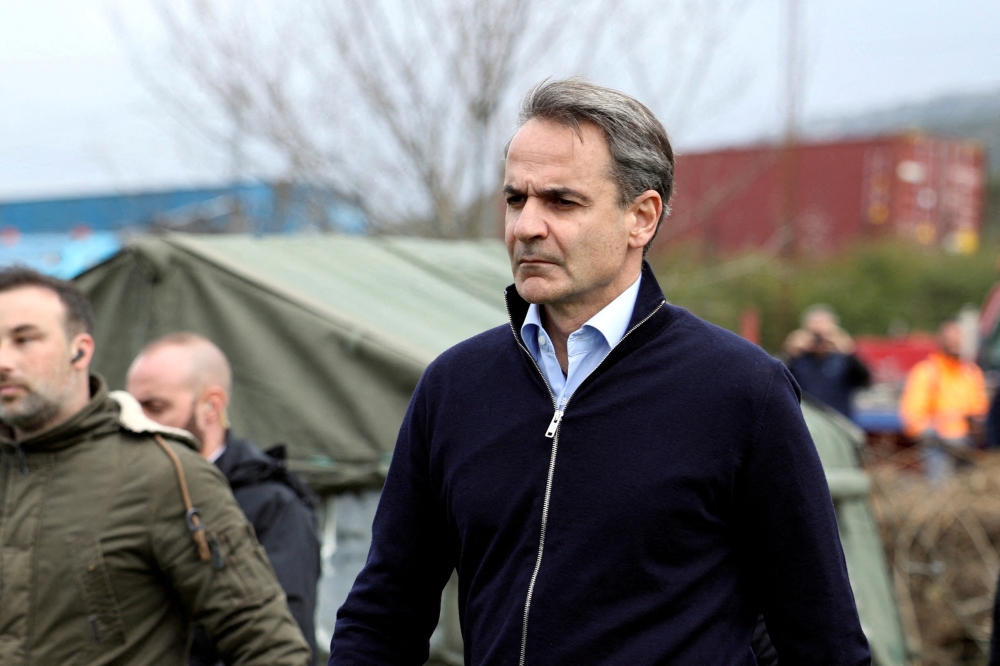 Greek Prime Minister Kyriakos Mitsotakis said Tuesday that the country would hold a general election in May, as his government faces widespread anger over a train disaster that killed 57 people in February. — Reuters pic