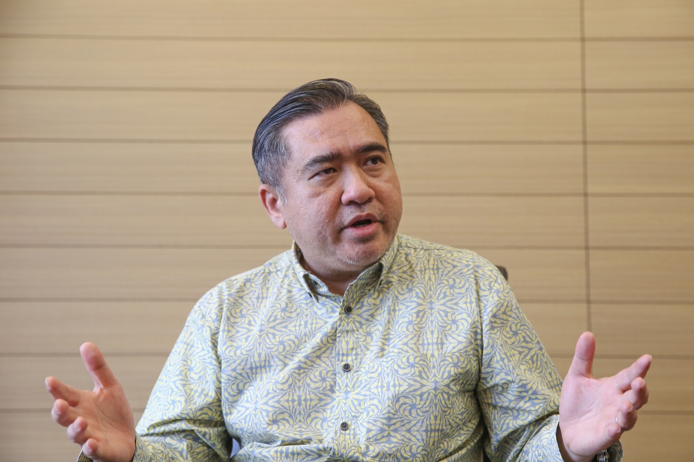 Transport Minister Anthony Loke speaks during an interview with Malay Mail in Kuala Lumpur March 16, 2023. ― Picture by Yusof Mat Isa