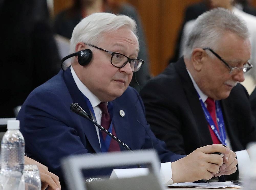 Russian Deputy Foreign Minister Sergei Ryabkov (left) asaid there could be no talk of secret or open negotiations with Washington on restoring the New START nuclear arms reduction treaty. — Reuters pic