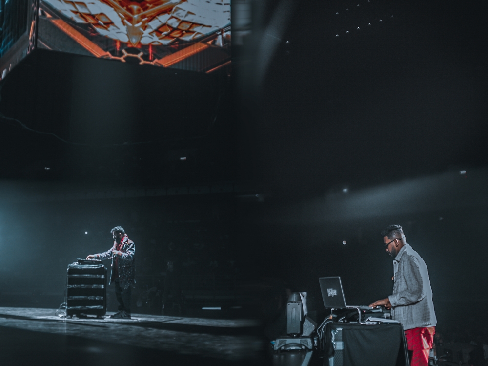 It's not all the time a DJ shares the same limelight with an artist during main performances. DJ Nexto who is a pioneer in the industry and co-founder of DJs Playground performed with Santhosh a song mix he curated specially for the night. — Picture courtesy of Kalaialagaan Rajendran