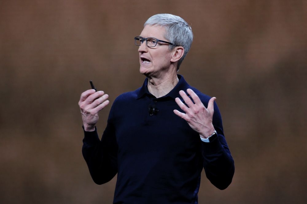 Apple CEO Tim Cook used his first public remarks in China in recent years to praise the country for its rapid innovation and its long ties with the US iPhone maker. — Reuters file pic 