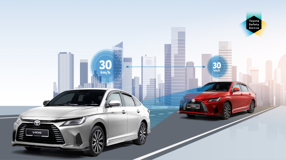 The new Vios is fitted as standard with the Toyota Safety Sense suite of driver assists. — SoyaCincau pic