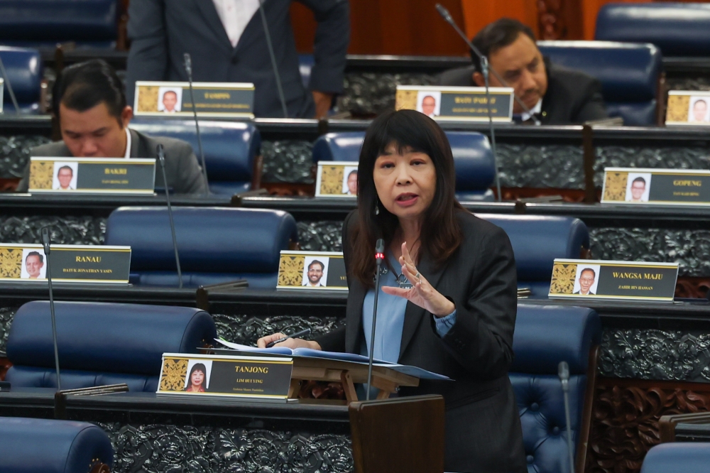 Deputy Education Minister Lim Hui Ying during Question Time in Parliament, March 27, 2023. — Bernama pic