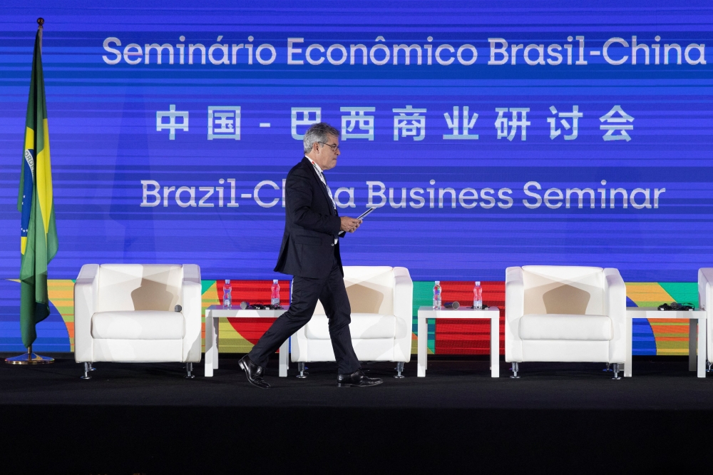 President of the Brazilian Export and Investment Promotion Agency (ApexBrasil) Jorge Viana attends the Brazil-China Business Seminar in Beijing, China, on March 29, 2023.  — Reuters pic