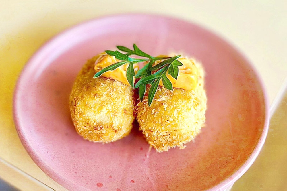 Crunchy beef 'dendeng' croquettes, perfect for sharing when 'berbuka puasa.'