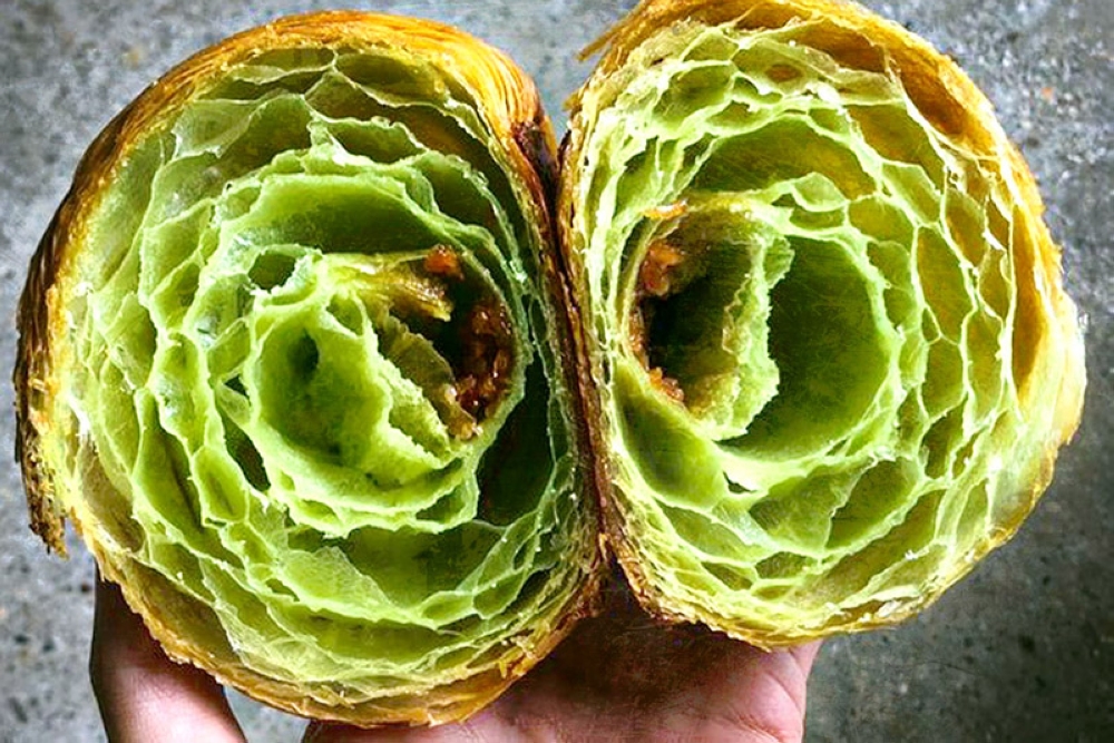 Cake Jalan Tiung’s star pastry: their flaky and fragrant Pandan & Gula Melaka Croissant. — Pictures courtesy of Cake Jalan Tiung