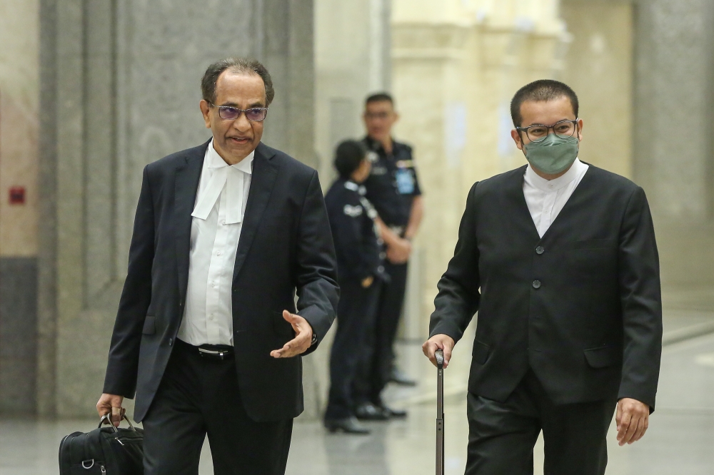 Datuk V. Sithambaram is seen at the Federal Court in Putrajaya March 31, 2023. — Picture by Yusof Mat Isa
