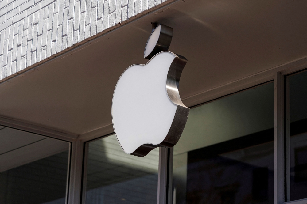 Logo of an Apple store is seen as Apple Inc. reports fourth quarter earnings in Washington January 27, 2022. ― Reuters file pic