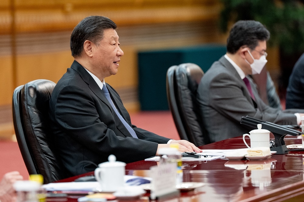 Chinese President Xi Jinping speaks during a meeting with Prime Minister Datuk Seri Anwar Ibrahim in Beijing March 31, 2023. — Picture courtesy of Prime Minister’s Office of Malaysia/Sadiq Asyraf