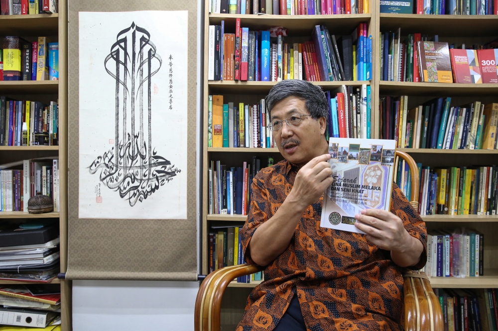 Yusuf Liu speaks to Malay Mail during an interview at his office in Petaling Jaya March 25, 2023. — Picture by Yusof Mat Isa