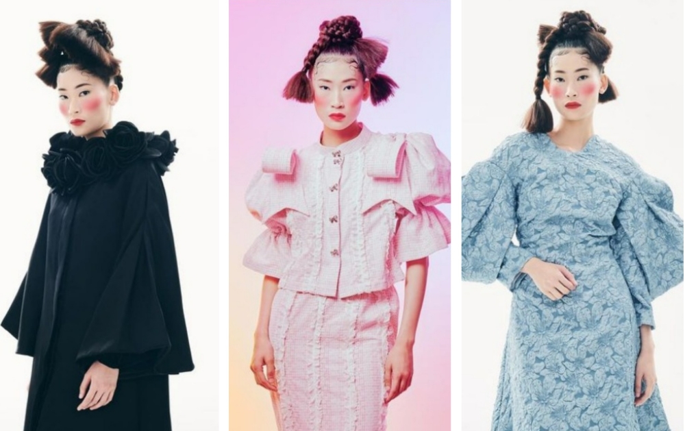 (From left) Rumah Hartiqa's rose-collared abaya, Libon short kurung with puff sleeves and Bettine, a drop-shoulder Pahang kurung with dramatic sleeves. — Picture via Instagram/rumahartiqa