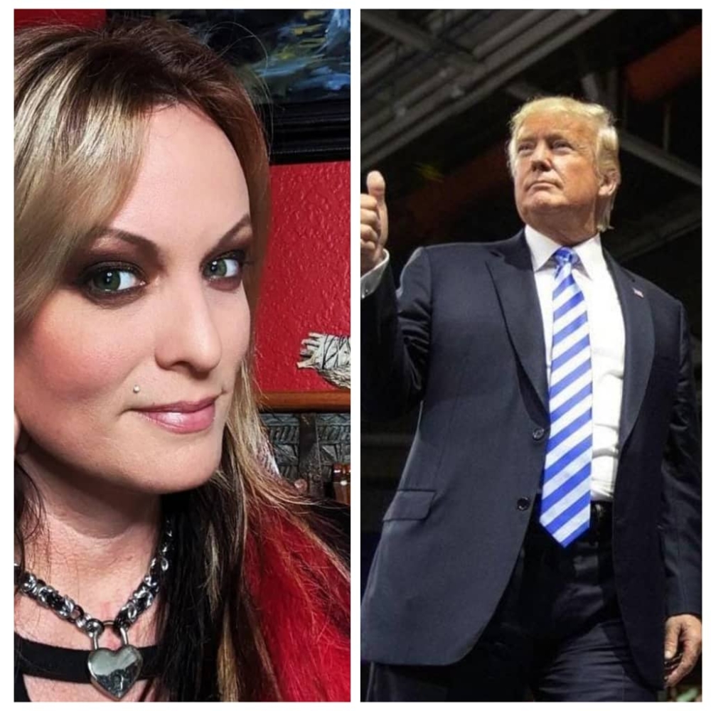 Interest in adult star Stormy Daniels on Pornhub grew after former US president Donald Trump was charged in court. — Pictures via Instagram/ thestormydaniels & realdonaldtrump