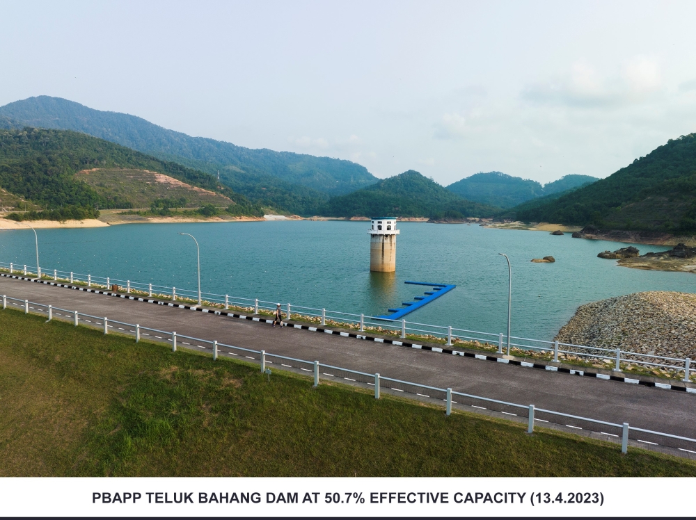 The Teluk Bahang Dam capacity dropped to 50.7 per cent today. — Picture courtesy of PBAPP
