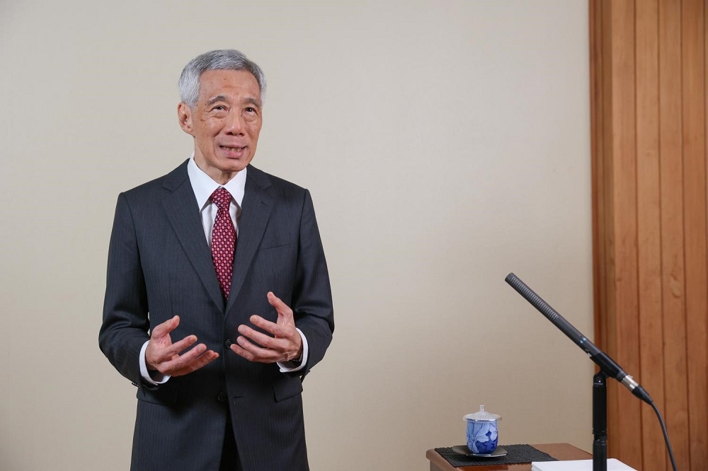 In the midst of a fraught global situation of deepening geopolitical conflicts and protectionism, countries around the world are now in a “vicious circle” of trade and hostility where they are less likely to trust others to play by the rules, Prime Minister Lee Hsien Loong said. — Picture courtesy of Singapore Ministry of Communications and Information via TODAY