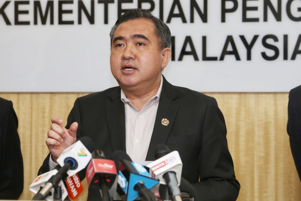 Transport Minister Anthony Loke extended his gratitude to all frontline workers on duty during Aidilfitri for ensuring travellers got home safely and for maintaining peace and security. — Picture by Choo Choy May