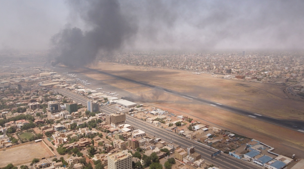 Smoke rises over the city as army and paramilitaries clash in power struggle, in Khartoum, Sudan, April 15, 2023 in this picture obtained from social media. ― Instagram @lostshmi/via Reuters