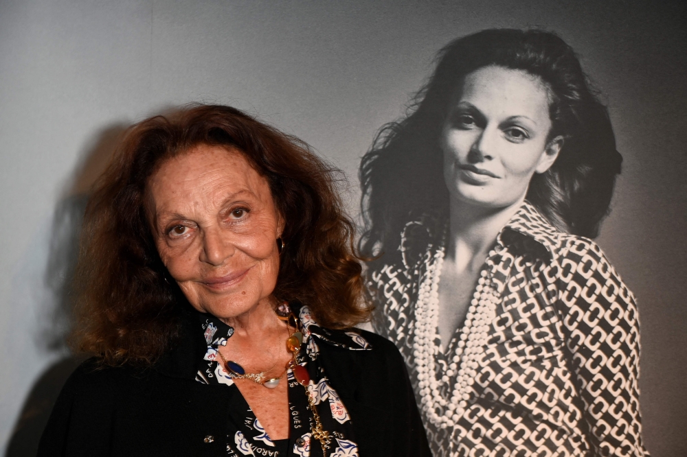 Fashion designer, Diane von Furstenberg poses at the Brussels Fashion and Lace museum in Brussels. — AFP pic