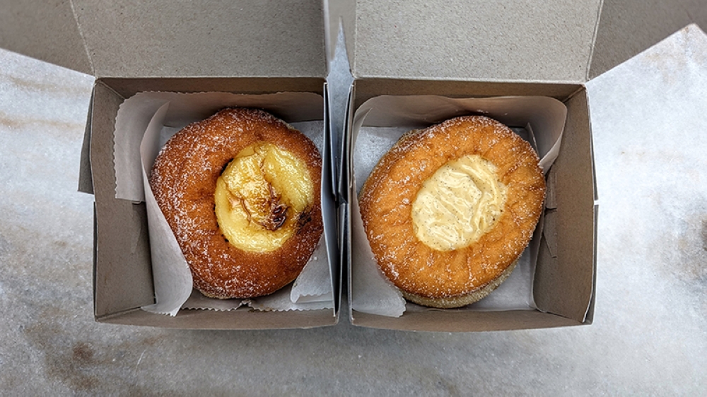 Both the yuzu crème brûlée and vanilla bean doughnuts still maintained their light, springy texture after taking it out of the refrigerator.