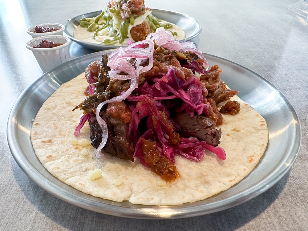 You need the Confit 'Asada' Beef Brisket Taco in your life with its tender, smokey meat on a wheat tortilla – Pictures by Lee Khang Yi