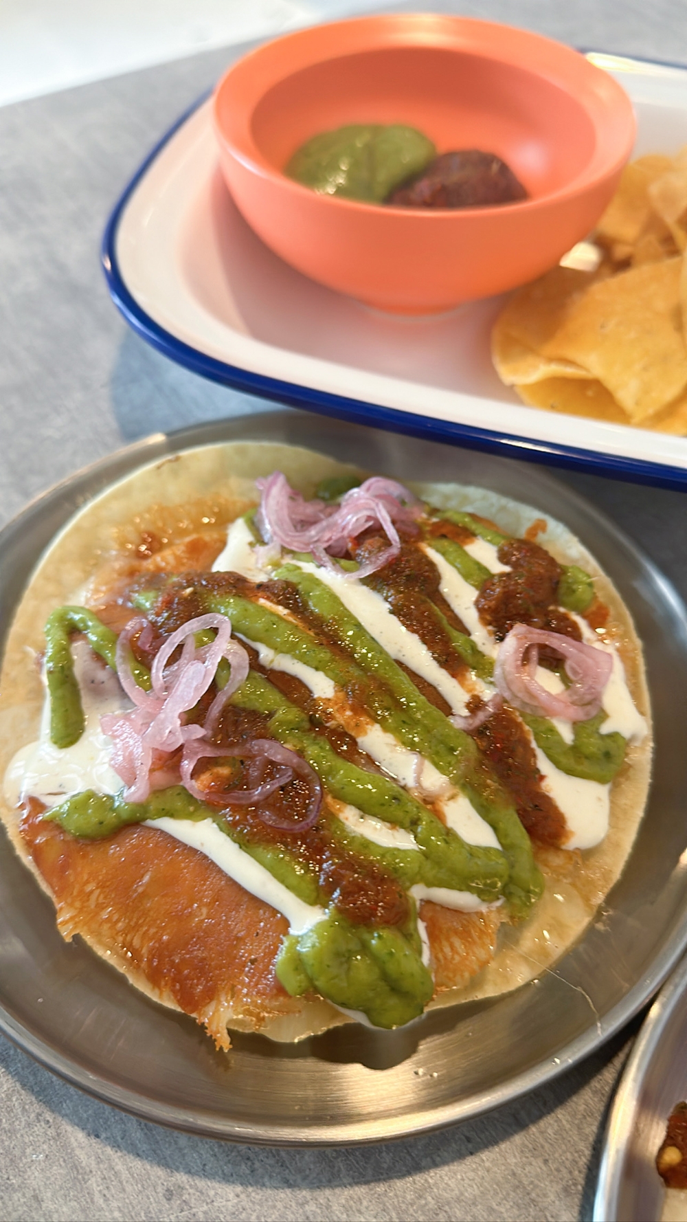 A new addition to the menu is the crispy tostada that is served with Roast Barbacoa Lamb
