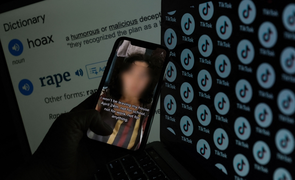 A hoax is going viral again this year on TikTok, illustrating what researchers call ‘zombie’ misinformation. — AFP pic