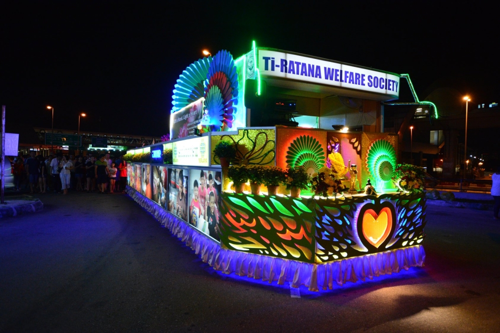 The last time that this vehicle was on the road was 2019, as captured in this photo. After months of servicing and repairs by volunteers and sponsors and float art re-designing, this vehicle, along with several others will hit the road once again for the 2023 Wesak float processions. — Picture courtesy of Ti-Ratana Buddhist Society